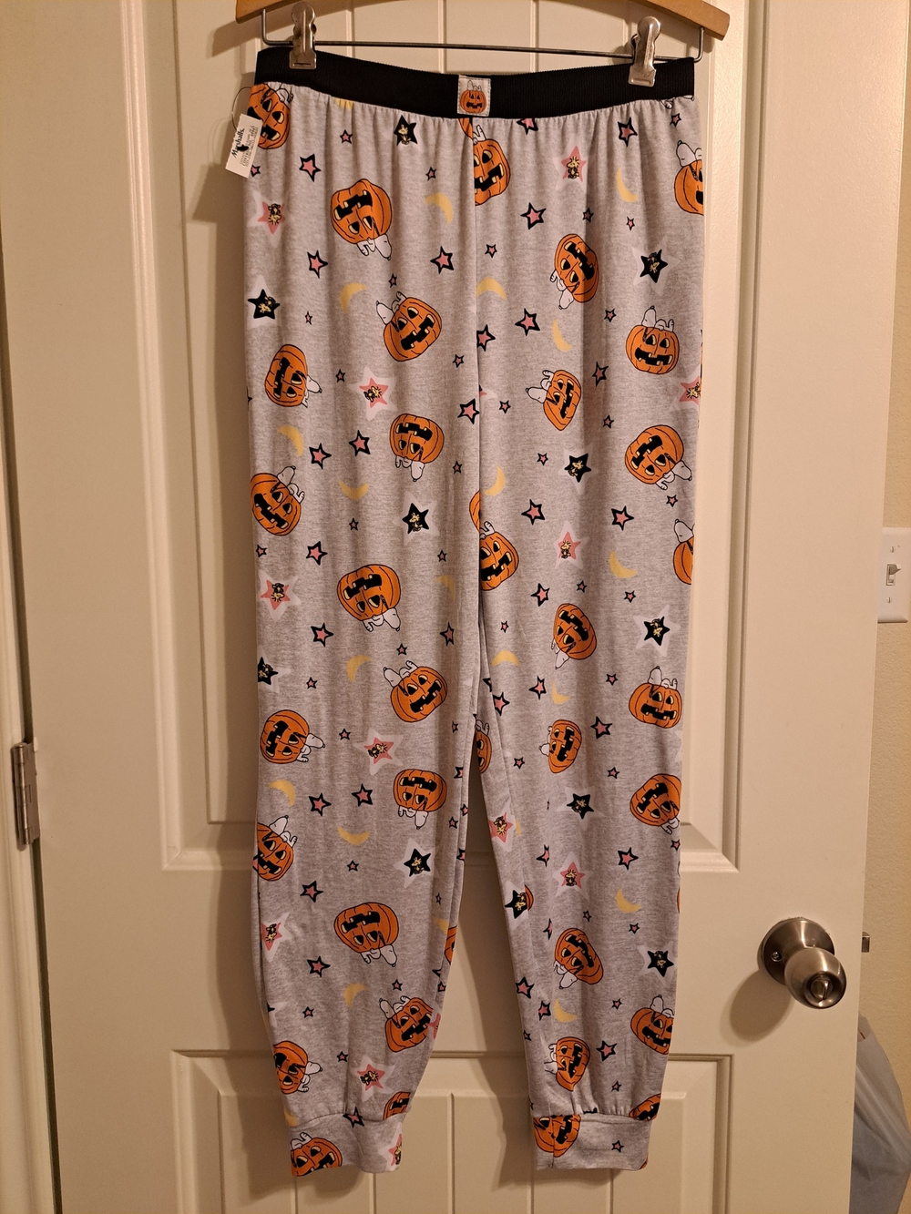 NWT Peanuts Snoopy Halloween Pumpkin Pajama Jogger Pants - Size S